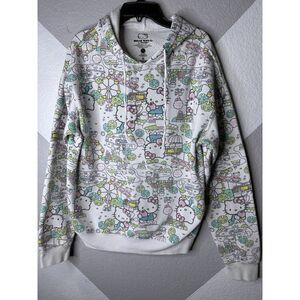 Hello Kitty X SANRIO White Carnival Hoodie Sweatshirt Comfy Lightweight Small